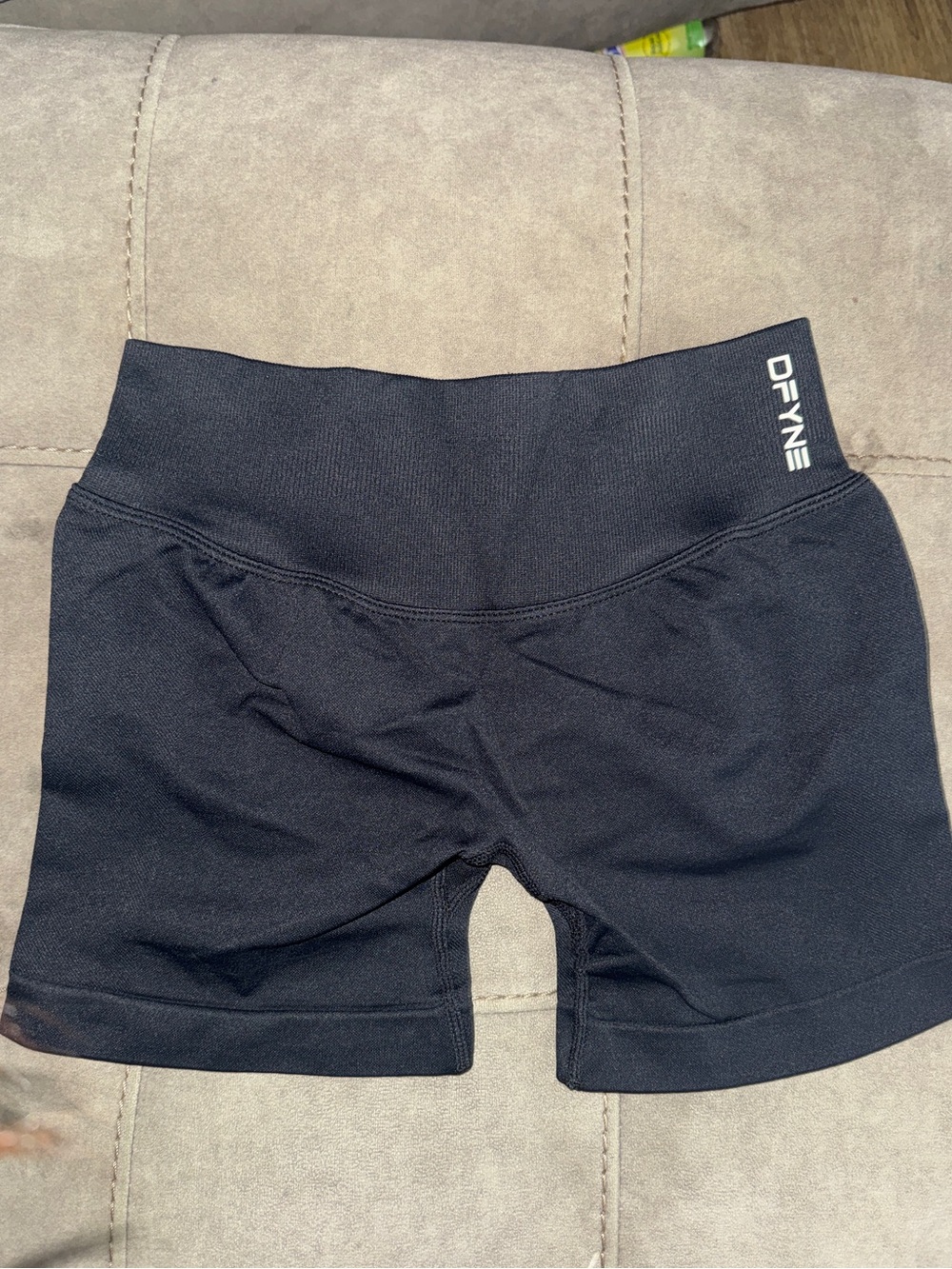 DFYNE Women's Black High-Rise Performance Bike Shorts